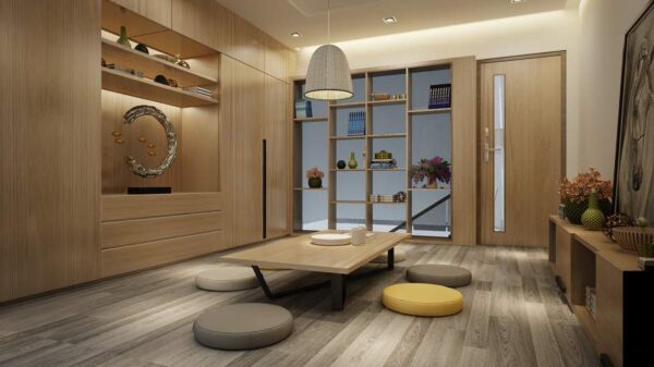 Nội thất làm từ ván phủ veneer hoặc melamine