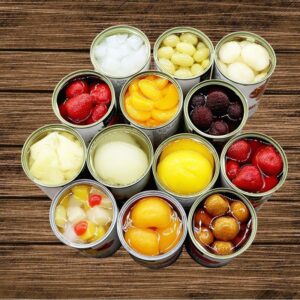 Hoa quả đóng hộp (xoài ngâm đường, vải syrup)